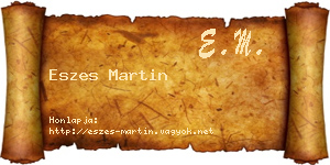 Eszes Martin névjegykártya